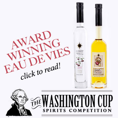 Link to Washington Cup Spirit Competition article featuring our cherry and apple brandies.