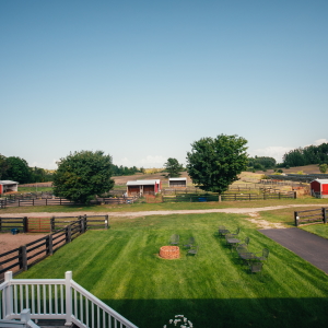 View from the patio of the Pegasus Barn.