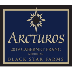 Label for the 2019 Arcturos Cabernet Franc.