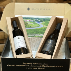Branded gift box with 2 bottles of wine.
